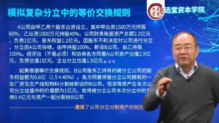 智元课堂：公司分立实操要领及税收优惠政策指南【张远堂】 百度网盘(2.71G)