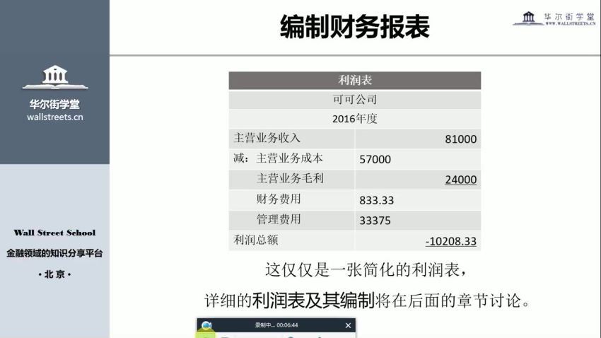 华尔街学堂丨财务分析基础与实务（完结） 百度网盘(1.46G)