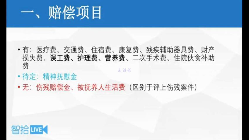 法律(智拾课堂)：张嘉娱：律师如何高效办案之交通事故案件全流程办案技能详解 百度网盘(3.10G)